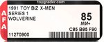 TOY BIZ X-MEN (1991) - WOLVERINE SERIES 1 AFA 85 NM+.