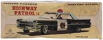 YONEZAWA BATTERY OPERATED HIGHWAY PATROL 14" TIN CADILLAC IN BOX.