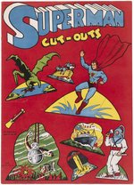 "SUPERMAN CUT-OUTS" RARE & HIGH GRADE 1940 BOOK (RED COVER).