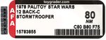 PALITOY STAR WARS (1978) - STORMTROOPER 12 BACK-C AFA 80 NM.