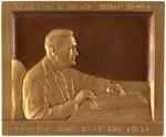 ROOSEVELT "DO YOUR SHARE TO KEEP HIM THERE" HIGH RELIEF CERAMIC WALL PLAQUE.