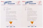 MACY'S SUPERMAN ADVENTURE 1940 TYPED LETTER PAIR.