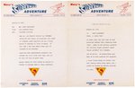 MACY'S SUPERMAN ADVENTURE 1941 TYPED LETTER PAIR.