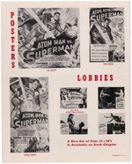 ATOM MAN VS. SUPERMAN MOVIE SERIAL PRESSBOOK.