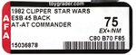 PALITOY/CLIPPER STAR WARS: THE EMPIRE STRIKES BACK (1982) - AT-AT COMMANDER 45 BACK AFA 75 EX+/NM.
