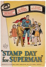 "'STAMP DAY FOR SUPERMAN'" SHORT FILM & US SAVINGS BONDS PROGRAM PROMOTIONAL FOLDER.