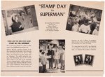 "'STAMP DAY FOR SUPERMAN'" SHORT FILM & US SAVINGS BONDS PROGRAM PROMOTIONAL FOLDER.