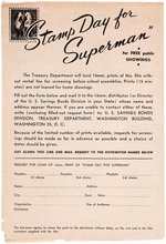 "'STAMP DAY FOR SUPERMAN'" SHORT FILM & US SAVINGS BONDS PROGRAM PROMOTIONAL FOLDER.