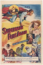 "SUPERMAN FLIES AGAIN" ONE SHEET MOVIE POSTER.