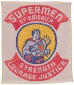 SUPERMAN "SUPERMEN OF AMERICA" RARE EARLY CLUB MEMBER'S PATCH.