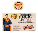 "SUPERMAN NESTLE RING" PREMIUM W/ENVELOPE AND PAPERWORK.