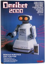 TOMY OMNIBOT 2000 PERSONAL ROBOT IN BOX.