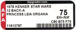 STAR WARS (1978) - PRINCESS LEIA ORGANA 12 BACK-A AFA 75 EX+/NM.