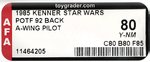STAR WARS: THE POWER OF THE FORCE - A-WING PILOT 92 BACK AFA 80 Y-NM.