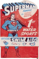 "SUPERMAN OFFICIAL SWIM AIDS" ADVERTISING SIGN.