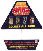 "BURGER KING - STAR WARS GLASSES" HANGING ADVERTISING DISPLAY.