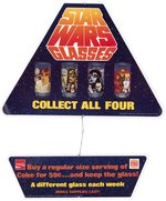 "BURGER KING - STAR WARS GLASSES" HANGING ADVERTISING DISPLAY.