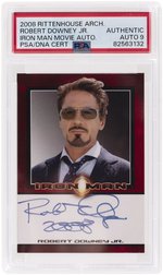 2008 RITTENHOUSE ARCHIVES ROBERT DOWNEY JR. IRON MAN MOVIE AUTOGRAPH PSA AUTHENTIC DNA AUTO 9.