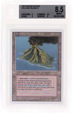 MAGIC: THE GATHERING (1994) - VOLCANIC ISLAND REVISED EDITION RARE BECKETT 8.5 NM/MINT+.