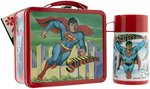 "SUPERMAN" THE MOVIE ALADDIN 1978 UNUSED METAL LUNCHBOX WITH THERMOS.