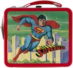 "SUPERMAN" THE MOVIE ALADDIN 1978 UNUSED METAL LUNCHBOX WITH THERMOS.