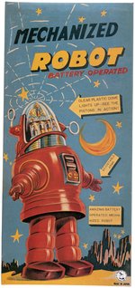 FORBIDDEN PLANET-INSPIRED "MECHANIZED ROBOT" THE TIN AGE COLLECTION CASE OF SIX BOXED TOYS.