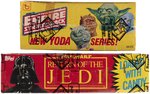 1980/1983 TOPPS STAR WARS EMPIRE AND JEDI FIGURAL CANDY CONTAINERS FULL DISPLAY BOXES.