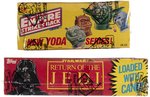 1980/1983 TOPPS STAR WARS EMPIRE AND JEDI FIGURAL CANDY CONTAINERS FULL DISPLAY BOXES.