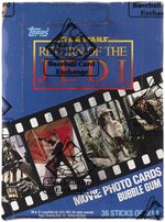 1983 TOPPS STAR WARS RETURN OF THE JEDI SERIES 1 FULL WAX BOX (BBCE).