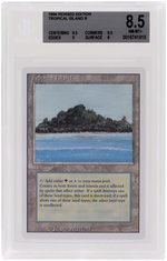 MAGIC: THE GATHERING (1994) - TROPICAL ISLAND REVISED EDITION RARE BECKETT 8.5 NM/MINT+.