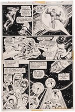 JUSTICE LEAGUE OF AMERICA #117 COMIC BOOK PAGE ORIGINAL ART BY DICK DILLIN.