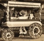 WOMAN SUFFRAGE REAL PHOTO OF HORSE-DRAWN PARADE FLOAT.