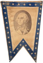 GEORGE WASHINGTON C.1876 CENTENNIAL CELEBRATION SWALLOW TAIL BANNER.