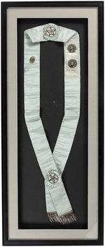 FREMONT & DAYTON 1856 CAMPAIGN SASH W/JUGATE RIBBON AND MEDAL.