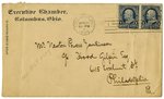 WILLIAM McKINLEY "STATE OF OHIO EXECUTIVE CHAMBER" SIGNED CARD & ENVELOPE.