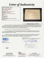 WILLIAM McKINLEY "STATE OF OHIO EXECUTIVE CHAMBER" SIGNED CARD & ENVELOPE.