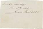 JAMES BUCHANAN 15TH PRESIDENT OF THE UNITED STATES SIGNED NOTE.