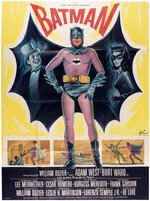 BATMAN LARGE & IMPRESSIVE FRENCH GRANDE MOVIE POSTER.