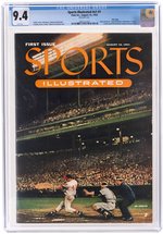 SPORTS ILLUSTRATED #1 AUGUST 16, 1954 CGC 9.4 NM WITH LIMITED EDITION PRESENTATION FOLDER.