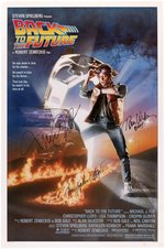 BACK TO THE FUTURE CAST-SIGNED ONE SHEET MOVIE POSTER.