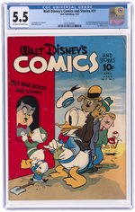 WALT DISNEY'S COMICS AND STORIES #31 APRIL 1943 CGC 5.5 FINE- (DONALD DUCK).