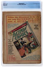 SUPERMAN #1 SUMMER 1939 CGC 0.5 POOR (SUPERMAN ORIGIN).