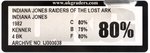 THE ADVENTURES OF INDIANA JONES IN RAIDERS OF THE LOST ARK (1982) - INDIANA JONES SERIES 1/4 BACK UKG 80%.