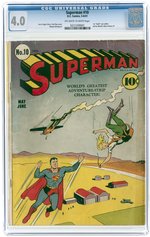 SUPERMAN #10 MAY-JUNE 1941 CGC 4.0 VG.