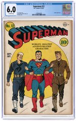 SUPERMAN #12 SEPTEMBER-OCTOBER 1941 CGC 6.0 FINE.