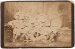 1881 TROY (NY) TROJANS TEAM CABINET CARD WITH FOUR HOFERS: EWING, CONNOR, KEEFE AND WELCH.