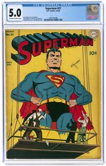 SUPERMAN #21 MARCH-APRIL 1943 CGC 5.0 VG/FINE.