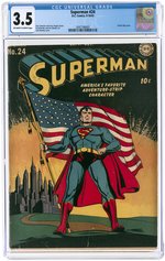 SUPERMAN #24 SEPTEMBER-OCTOBER 1943 CGC 3.5 VG-.