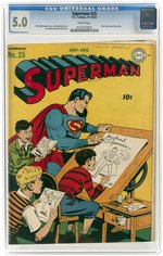 SUPERMAN #25 NOVEMBER-DECEMBER 1943 CGC 5.0 VG/FINE.