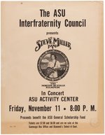 STEVE MILLER BAND 1977 ARIZONA STATE UNIVERSITY CONCERT POSTER.